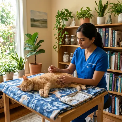 Veterinary Acupuncture for Cats: Tranquil Treatment Guide