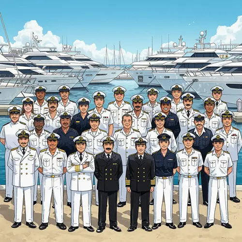 100 Captains with Yachts Background Art