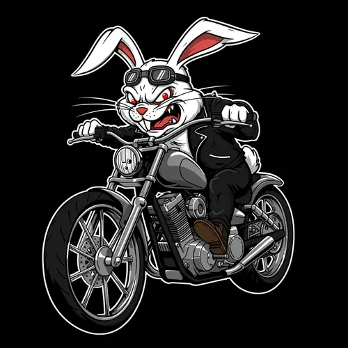 Killer Rabbit Logo on a Motorcycle