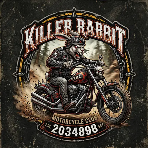 Killer Rabbit Logo on a Motorcycle