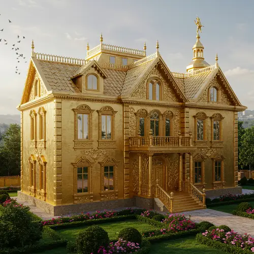 Gorgeous Golden House: Luxury Redefined