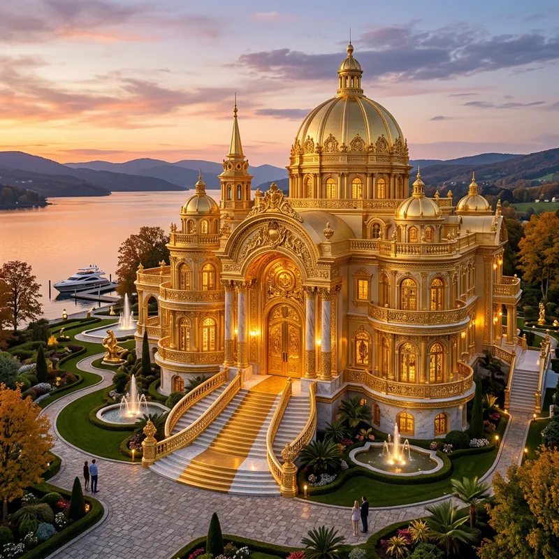 Gorgeous Golden House: Luxury Redefined