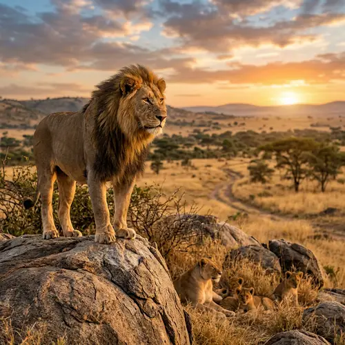 Brave and Diligent Lion - A Symbol of Strength