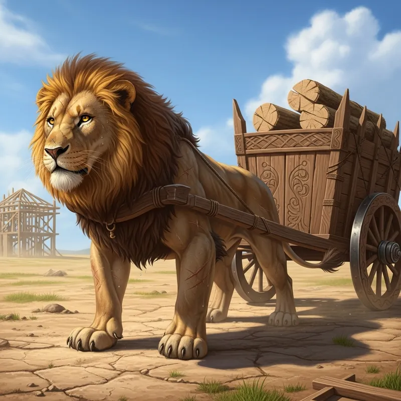 Brave and Diligent Lion - A Symbol of Strength