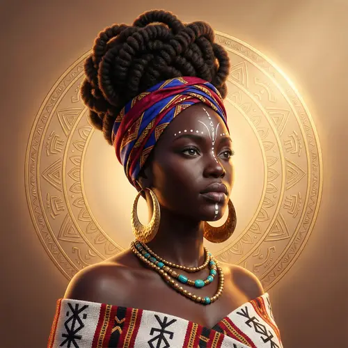 Regal African Queen | Ethereal Beauty and Grace