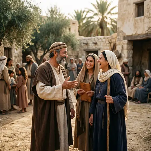 Middle-Eastern Pastor Engaging with Female Pastors | Era of Jesus Christ