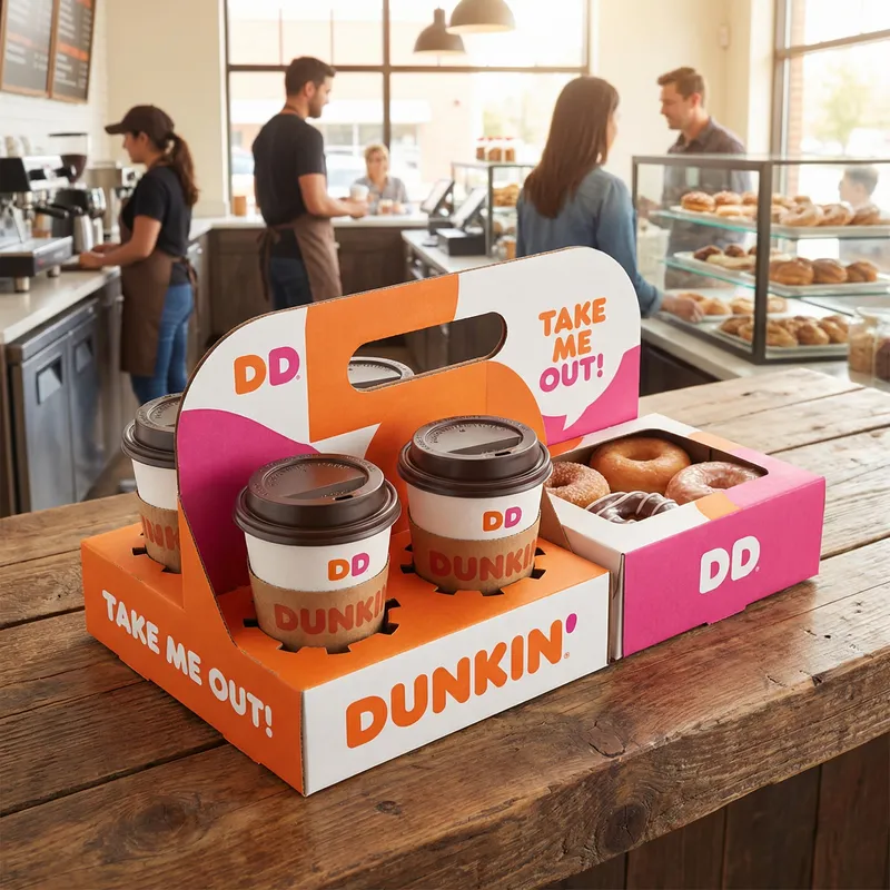 Dunkin Takeout Packaging: Coffee & Donuts To Go
