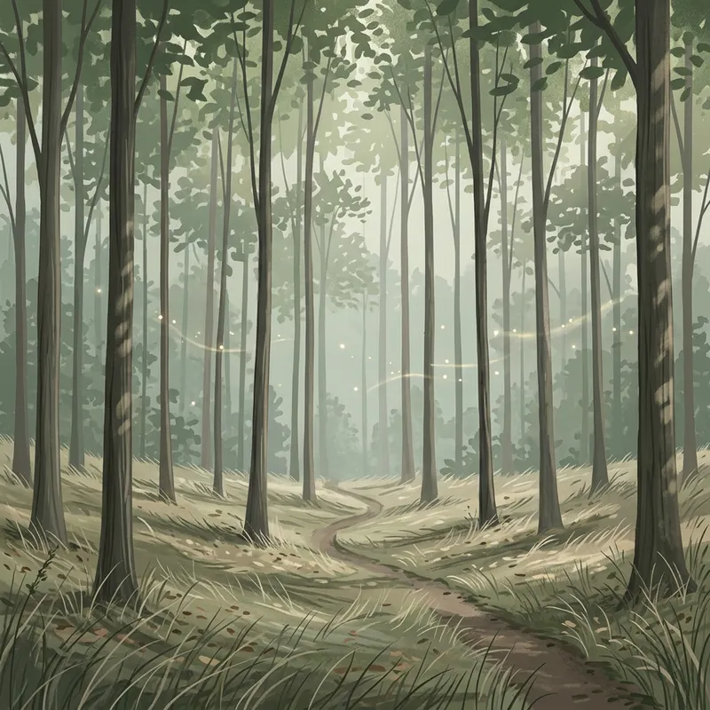 Enchanted Forest - A Minimalist Serenity