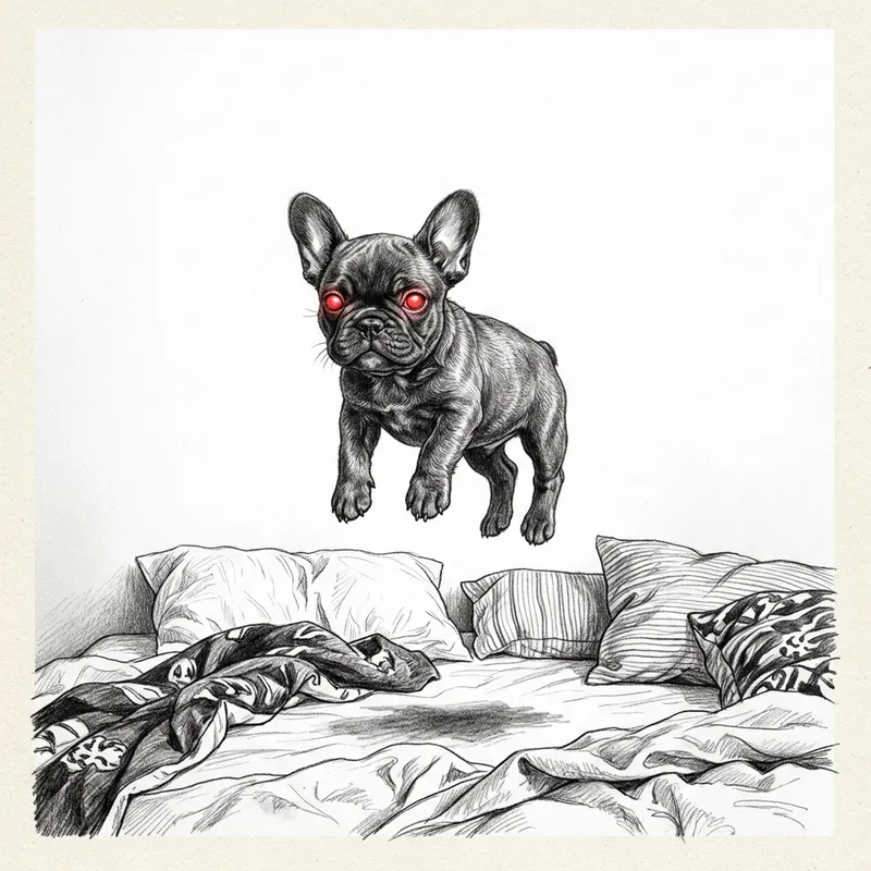 Captivating Monochromatic French Bulldog Puppy Drawing