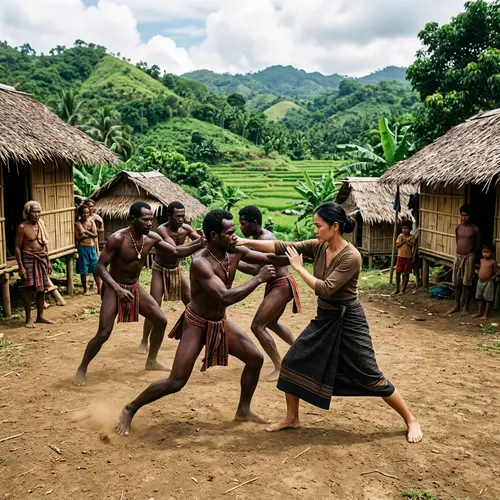Indigenous Village Combat: Aeta Men vs. Filipina Fighter