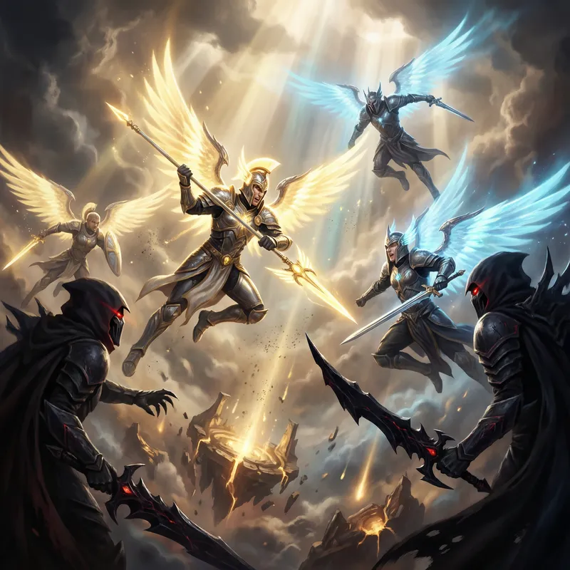 Celestial Warriors Clash | Divine Armor Fantasy Battle Celestial Warriors Clash | Divine Armor Fantasy Battle