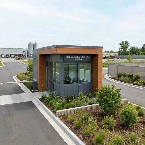 Modern Access Control Booth for Industrial Areas
