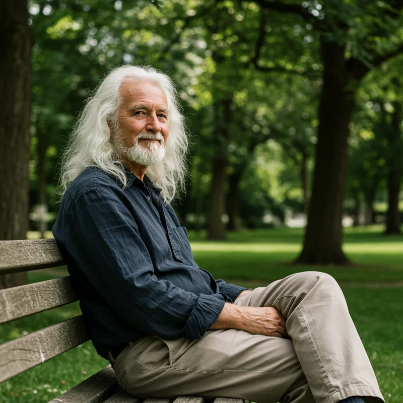 White-Haired Man Portrait White-Haired Man Portrait
