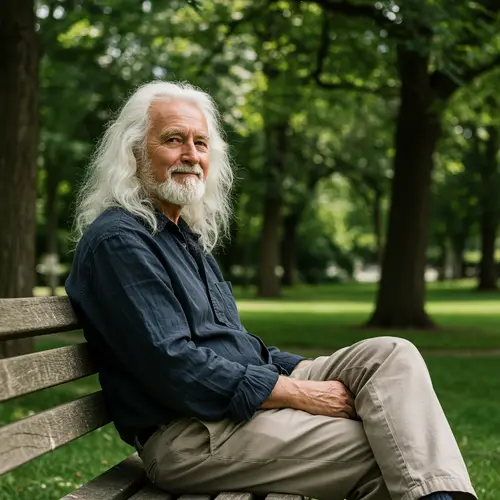 White-Haired Man Portrait