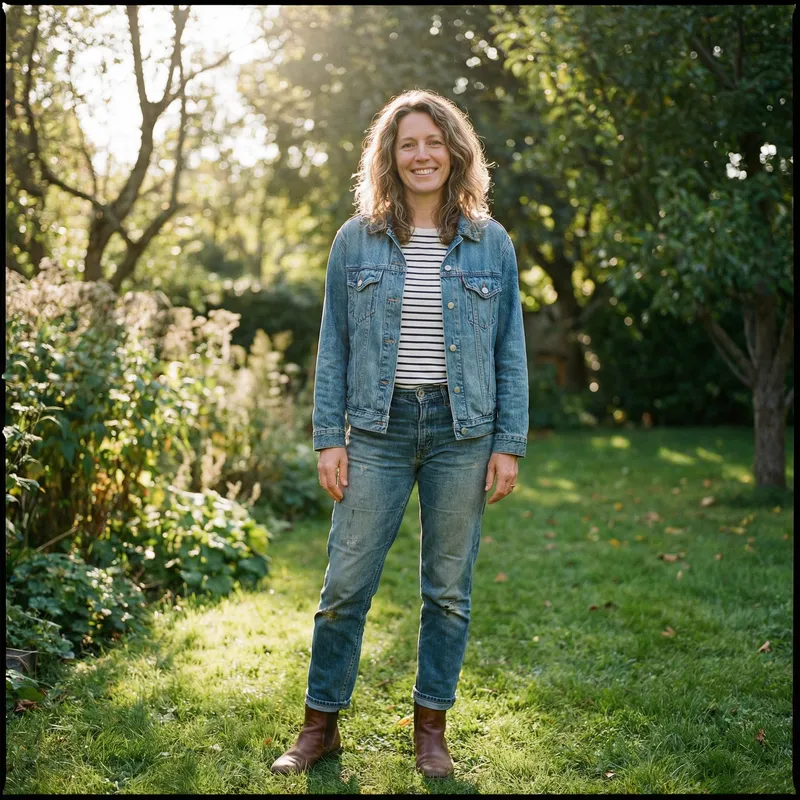 Confident Woman in Casual Outfit Portrait