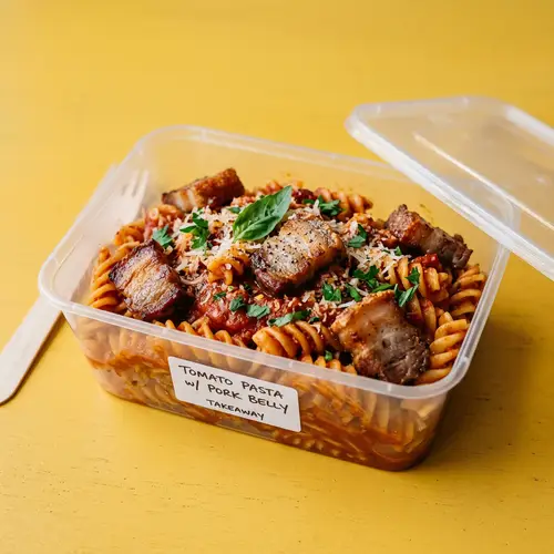 Tomato Pasta with Pork Belly Delivery in Style