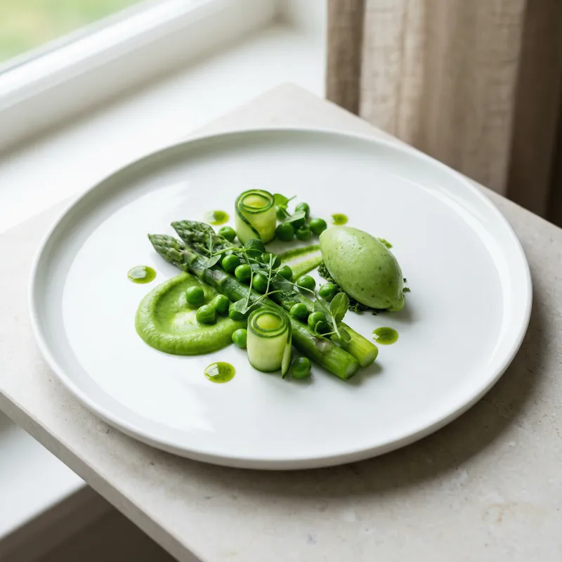 Minimalist Green Dish for Elegant Dining
