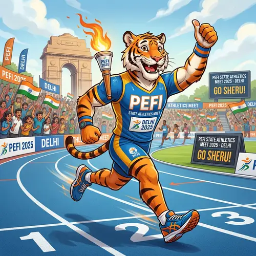 Dynamic Sports Mascot for PEFI State Athletics 2025