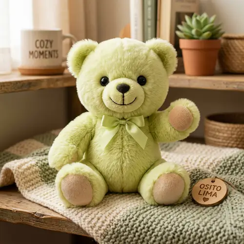 Osito Lima - Enchanting Teddy Bear with Lime Green Bow Tie