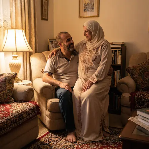 Middle Eastern Mother and Son | Loving Family Moment