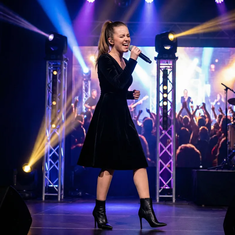 Ariana Grande Inspired Singer Live on Stage