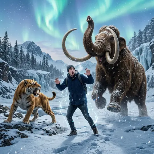 Time-Travel Encounter with a Woolly Mammoth