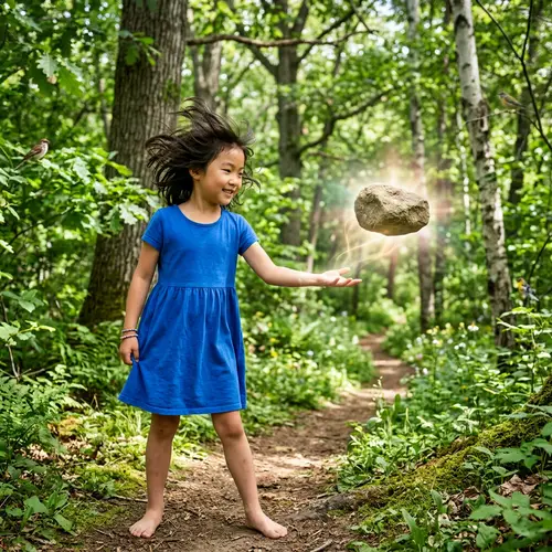 Empowering East Asian Girl with Telekinetic Powers