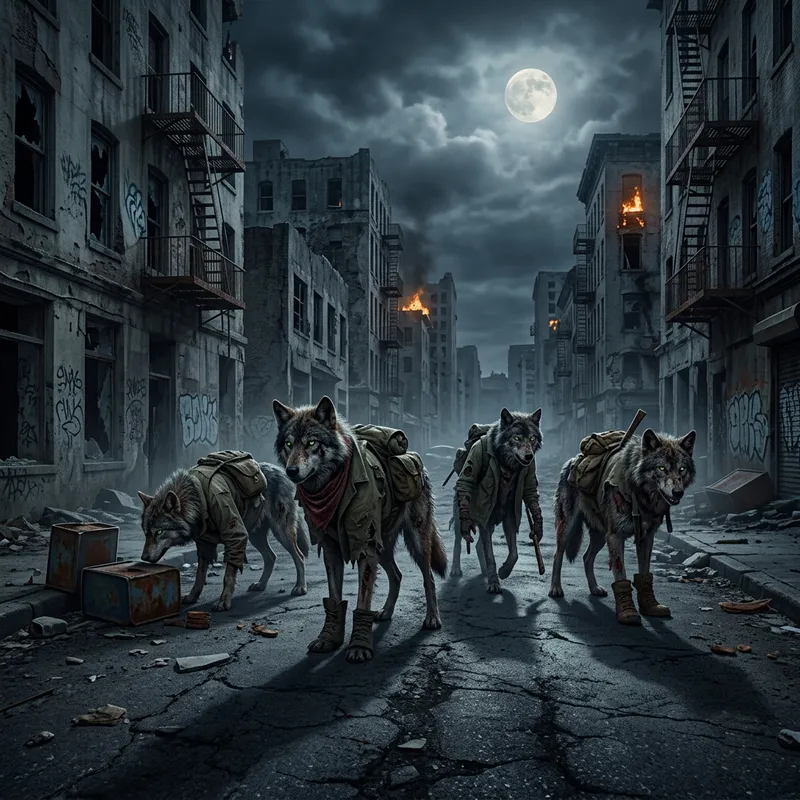 Survival in Furry Wolf Zombie Apocalypse