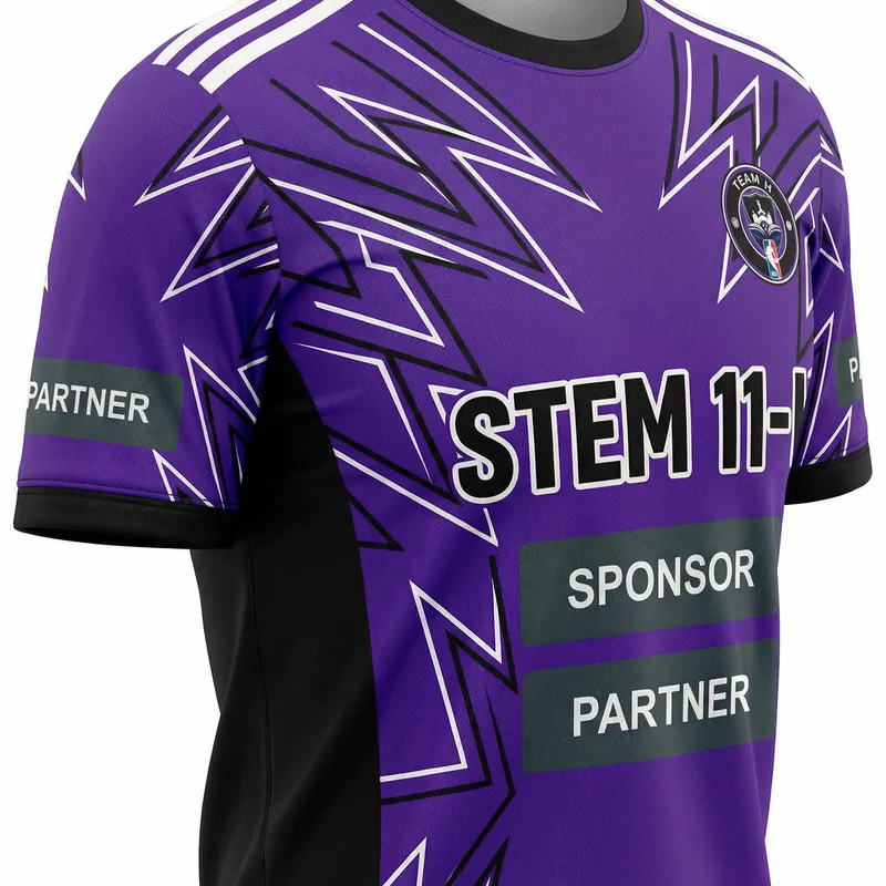 Dynamic Sports Jersey Design in Purple & Black