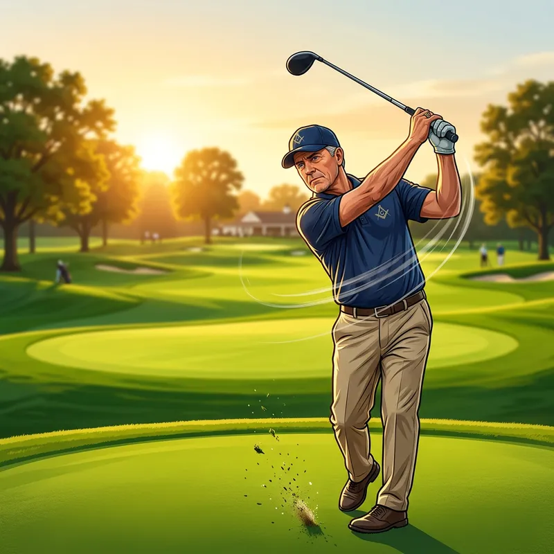Master Mason Capturing Dynamic Golf Swing on Vibrant Course Master Mason Capturing Dynamic Golf Swing on Vibrant Course