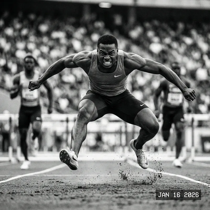 Powerful Athlete in Action | Dramatic Sports Photography