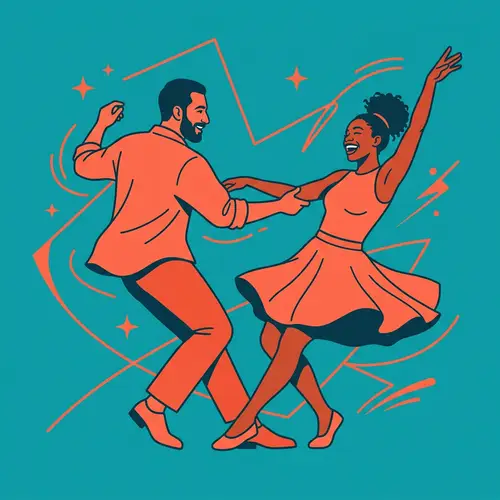 Vibrant Spring Dance Flyer: Dynamic Minimalist Design