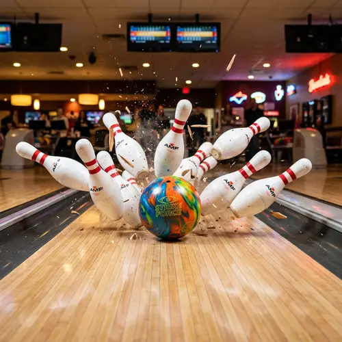 Dynamic Bowling Ball Impact Shot | Sports Photography Moment