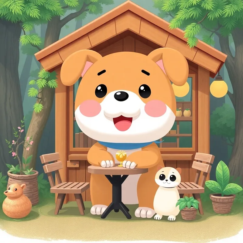 Gwanak House Café: A Cute Puppy in the Forest