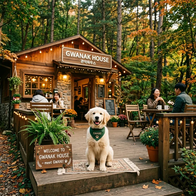 Gwanak House Café: A Cute Puppy in the Forest Gwanak House Café: A Cute Puppy in the Forest