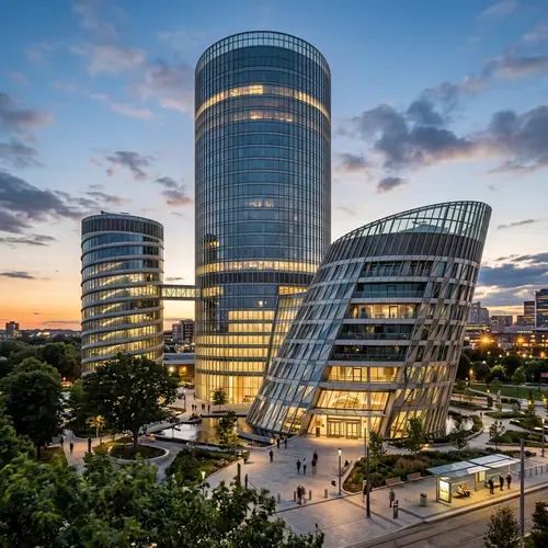 Innovative Building Design: Cylinder and Cone Shapes