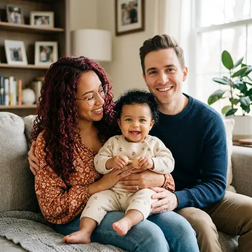 Family Portrait: Mom, Dad, and Baby Girl