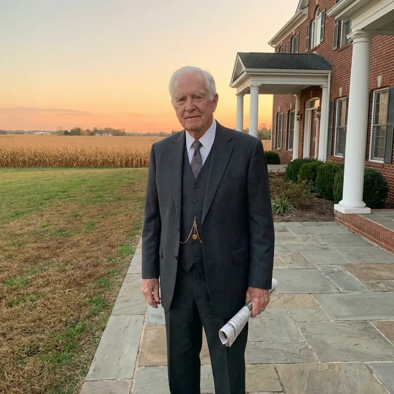 Affluent Midwest Gentleman in Sunset: Symbol of Wealth and Culture Affluent Midwest Gentleman in Sunset: Symbol of Wealth and Culture