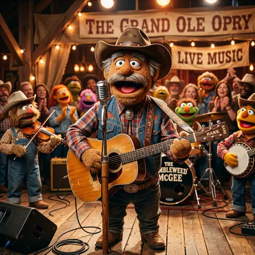 Muppet Country Singer: A Creative Character Design