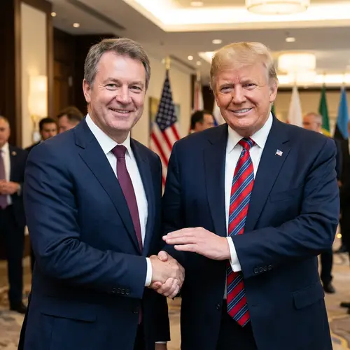 Photo with Donald Trump: Shaking Hands Moment