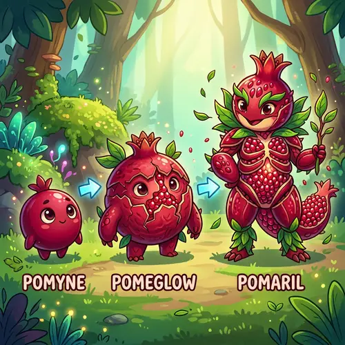 Pomegron Evolution Line: From Seed to Ruby Gem