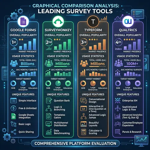 Comparison of Google Forms, SurveyMonkey, Typeform, and Qualtrics Survey Tools