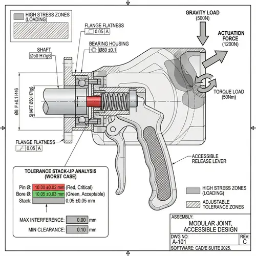 Mechanical Components Assembly with Accessibility and CAD/E Tools