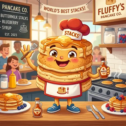 Custom Pancake Mascot Design for Your Business