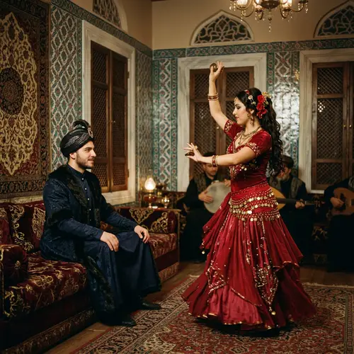 Ottoman Sultan Watching Belly Dance Performance