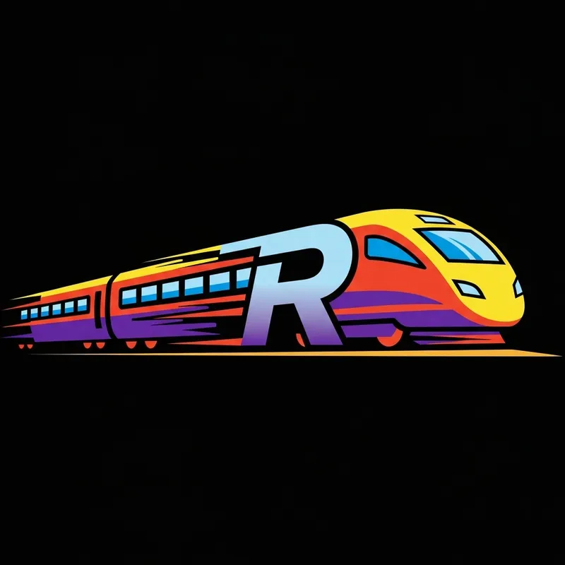 Rapid Train Icon with Letter R