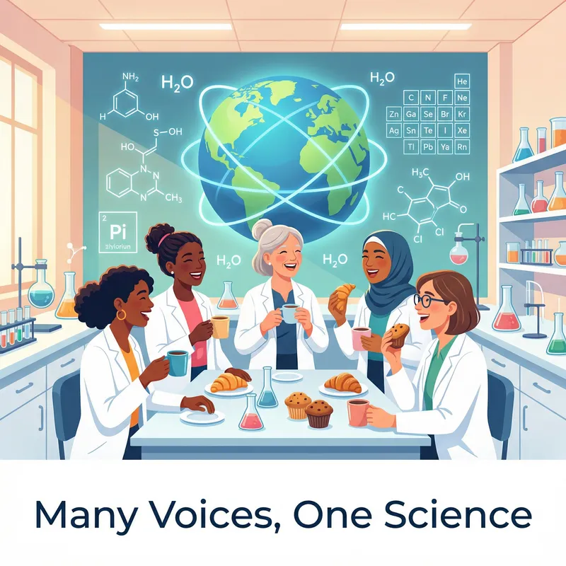 Diverse Women Scientists Breakfast in Chemistry Lab