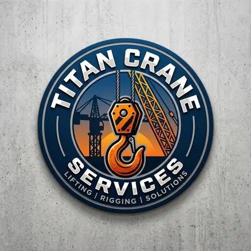 Vibrant Crane Company Logo Design