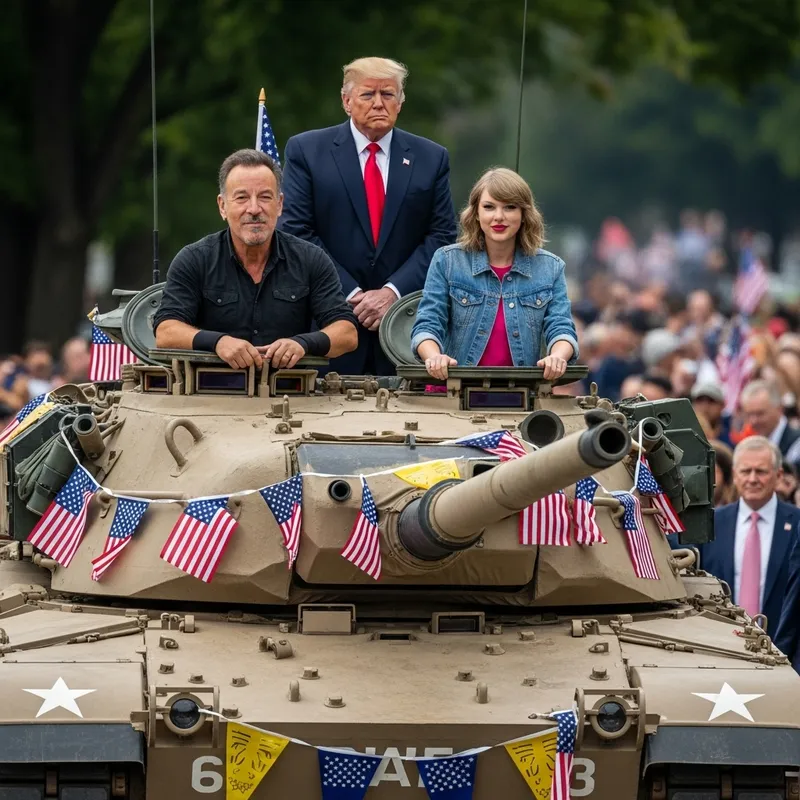Bruce Springsteen & Taylor Swift in Parade Tank