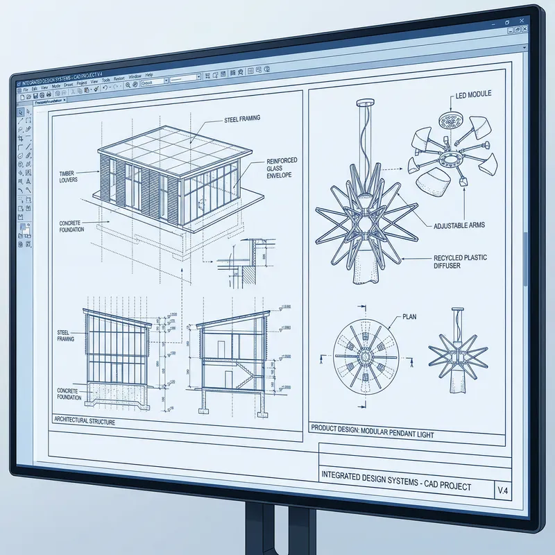 Detailed CAD Architectural and Product Design Showcase
